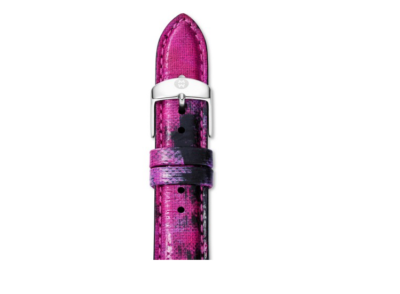 Michele 16mm Twilight Purple Watch Band Strap NEW Michele 16mm Twilight Purple Red Patent Leather Watch  main image 2