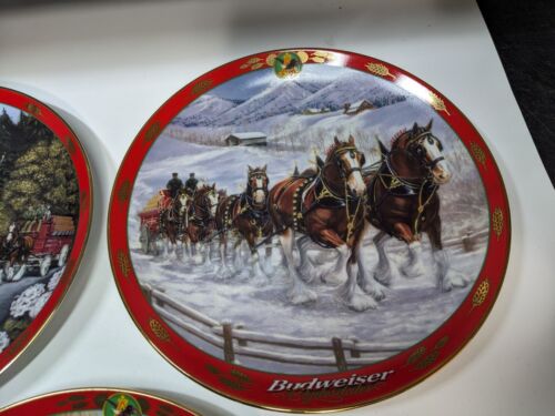 Budweiser Collectable Plate SET of 8 Clydesdales by Susie Morton 8" Plates - Picture 7 of 14