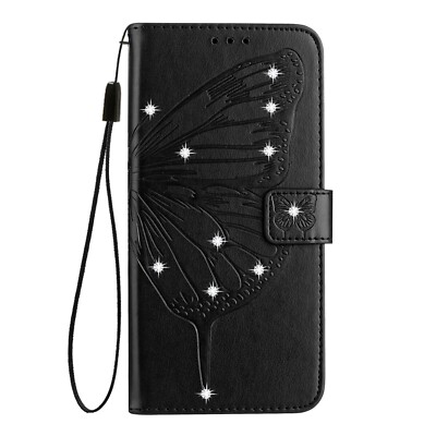 For Xiaomi Redmi Note 13R Note 9T 13C A3 Butterfly Diamond Magnetic Phone Cover