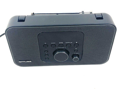 A01 Muse M-091 R Tragbares Radio (UKW/MW) mit Senderspeicher, Uhr- Weckfunktion