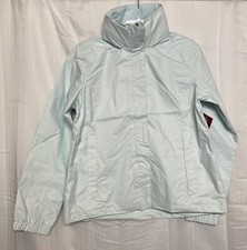 Swiss Tech Water Resistant Insulated Rain Jacket Women's Large - Lite Blue 