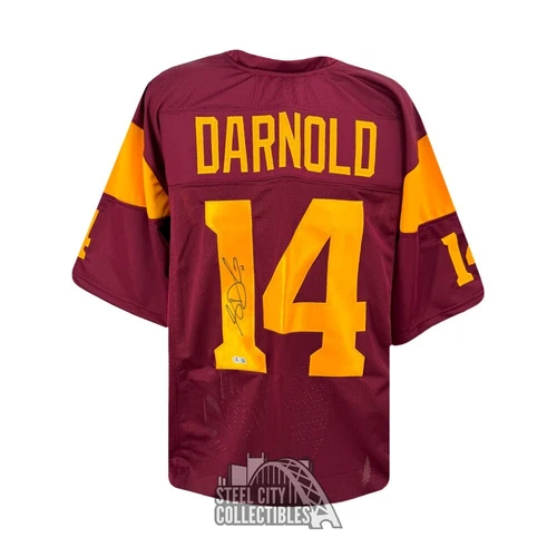 Sam Darnold Autographed USC Custom Maroon Football Jersey - BAS
