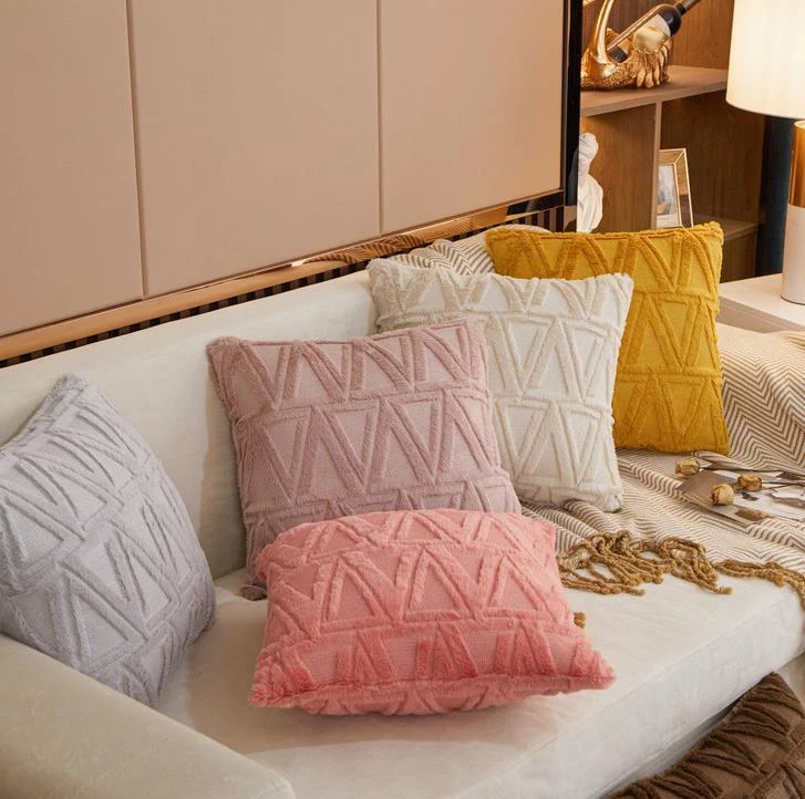 Faux Fur 3D Throw PILLOW COVER Decorative Cushion Case 18x18" Soft - Image 3 of 4