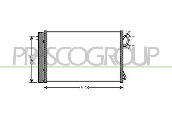 Prasco Kondensator Klimaanlage Aluminium Mit Trockner FüR BMW 1Er 116I 118I-image