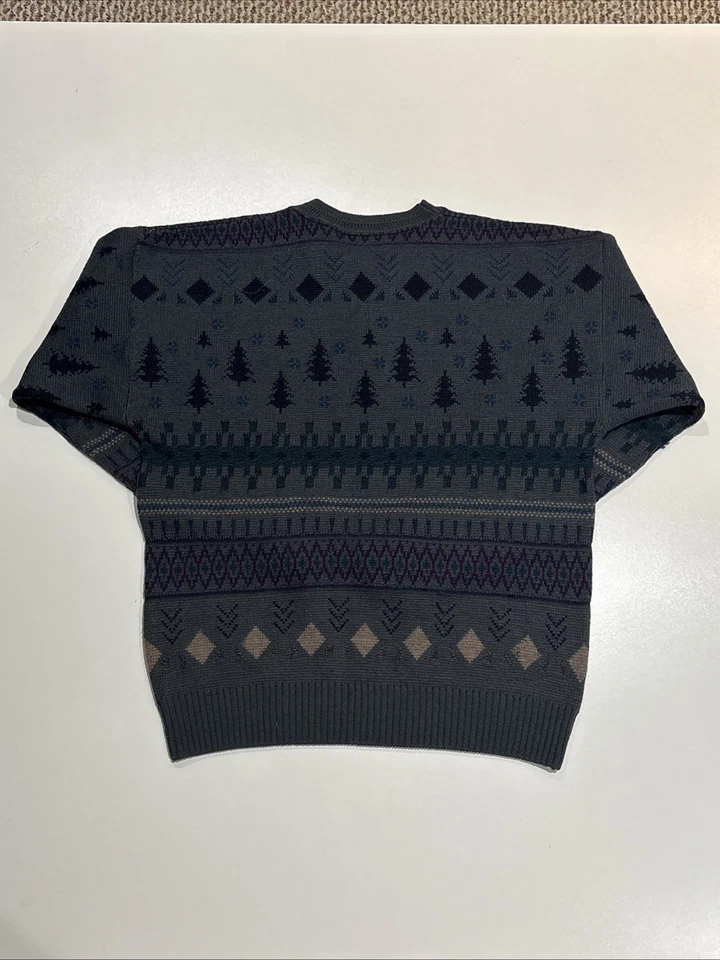 Vintage Mens L Pendleton Deer Embroidered Sweater Virgin Wool Christmas Reindeer - Image 3 of 4