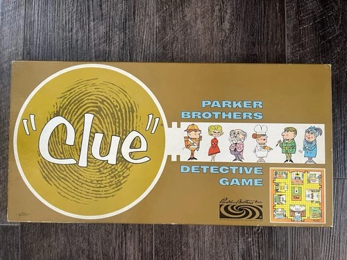 Parker Brothers Clue 1963 Vintage Strategy Board Game for Ages 8+ 3 Players