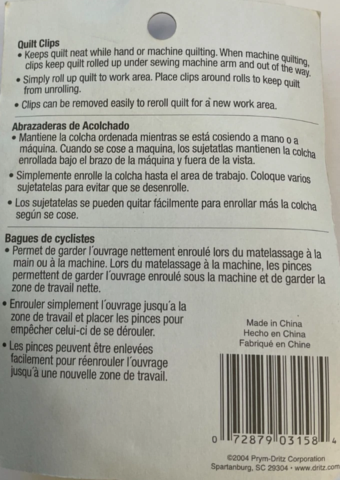 DRITZ QUILTING #3158 - SOFT GRIP OVAL 绗缝夹(2 件装) — 第 3/3 张图片