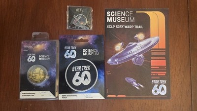 Star Trek 60th Anniversary Limited Edition Coin & Patch, Warp Trail Guide & Extra