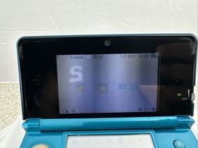 Nintendo 3DS Handheld Console Aqua Blue CTR-001 (USA) W/Charger & Game Tested
