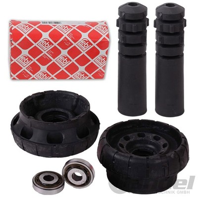 2x FEBI DOMLAGER + PROTECTION KIT VORNE passend für RENAULT TRAFFIC OPEL VIVARO