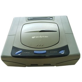 Sega Saturn Console Gray HST-3200 + 2 Games