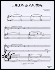 Celia Keenan-Bolger "Spelling Bee" SIGNED 'The I Love You Song' Sheet Music ACOA