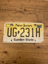 Vintage New Jersey - Garden State - US Car License Number Plate UG 231H