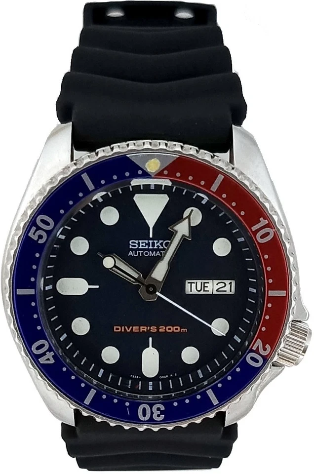 Vintage SEIKO PEPSI SKX007 esfera genuina "desgastada en el tiempo", caja 7S26-0020 y movt. Foto 4 de 4