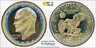 1974-S $1 PCGS PR68DC PROOF 68 DEEP CAMEO SILVER EISENHOWER DOLLAR TARGET TONING San Francisco Eisenhower