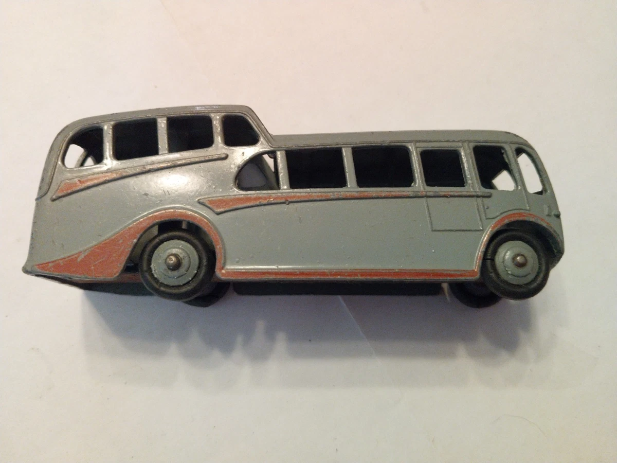 Bus à impériale vintage Dinky Toys 29 c - Rouge/crème - Meccano LTD - Fabriqué en Angleterre, 1946 - France