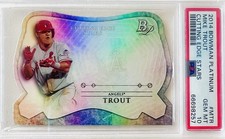 2014 Bowman Platinum Mike Trout Cutting Edge Stars Die-Cut Variation PSA 10💎