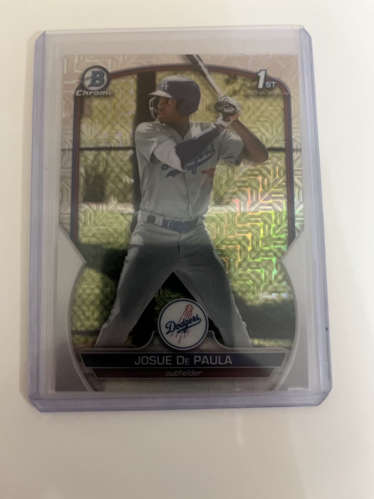 2023 Bowman Chrome Josue De Paula Mojo 1st Bowman #BCP-111 Los Angeles Dodgers