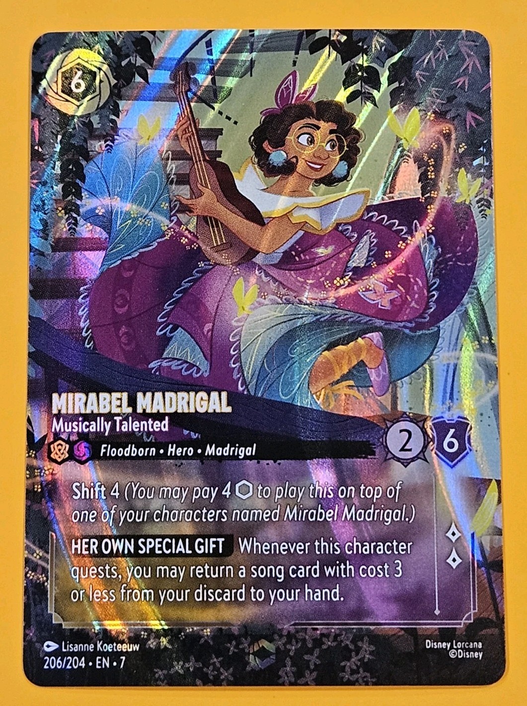 Disney Lorcana Mirabel Madrigal Enchanted Archazia’s Island 206/204 Foil NM