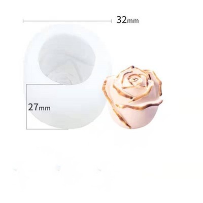 3D Rose Silikonform Mousse Cake Ice Cube Form DIY Seife Kerzenform Valentinstag