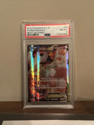 Reshiram EX (95 Full Art) 95/99 Next Destinies PSA 8