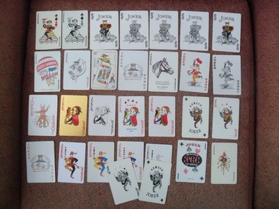 X30 Different Joker playing card variations Collector cards.