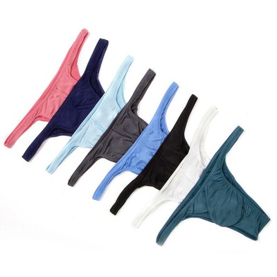 Herren Slip Fresh Unterhose G-String Low-Rise Männer Mesh Nylon Sexy Atmungsakt