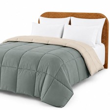 Modern Threads Comforter Duvet Insert, Reversible Quilted Down Alternative Co...