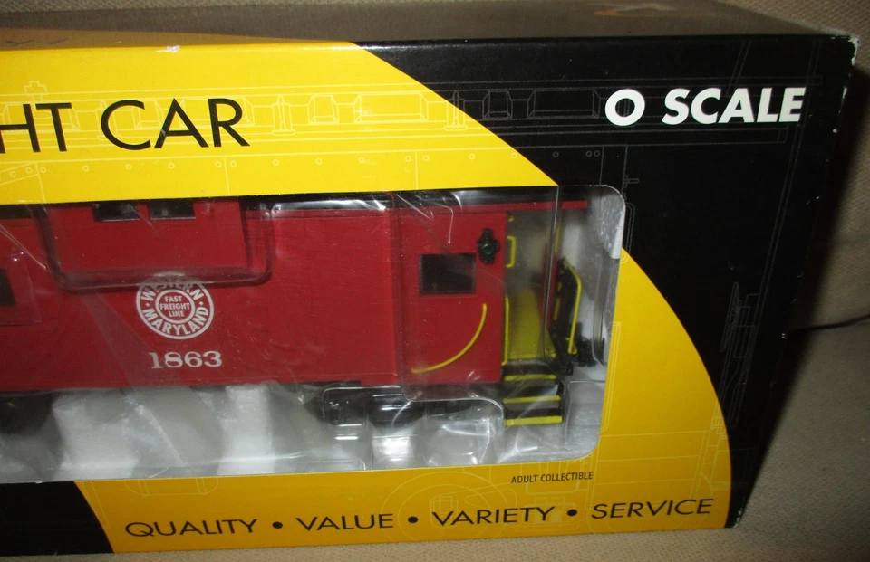 K-line - Western Maryland Smoking Extended Vision Caboose O Scale Car 1863 - Image 4 of 4