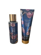 Victoria's Secret Velvet Berry Creme Jasmine Fragrance Mist  Body Lotion Set