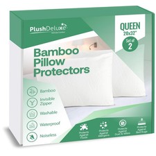 Premium Waterproof Pillow Protector Covers - Viscose Made from Bamboo Aller...