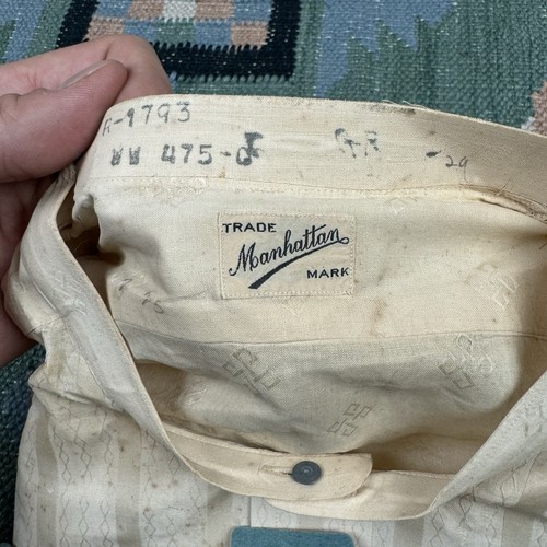 Vintage Antique 1920s 30s Manhattan White Formal Tuxedo Dress Shirt 16 1/2 - Picture 3 of 11