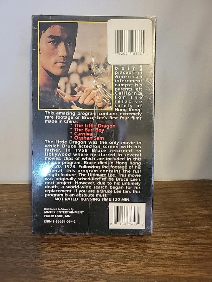 The Real Bruce Lee VHS SEALED Mntex Entertainment Bruce Lee NR VTG  - Image 2 of 4