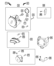 Genuine Mopar Front Fog Lamp 68202187AA