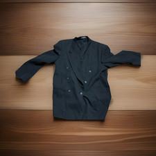 City Streets Men's Black Double-Breasted Six-Button Notch Lapel Suit Jacket
