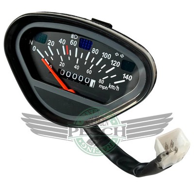 Tacho Honda Dax 140 km/h schwarz Skyteam Chromring