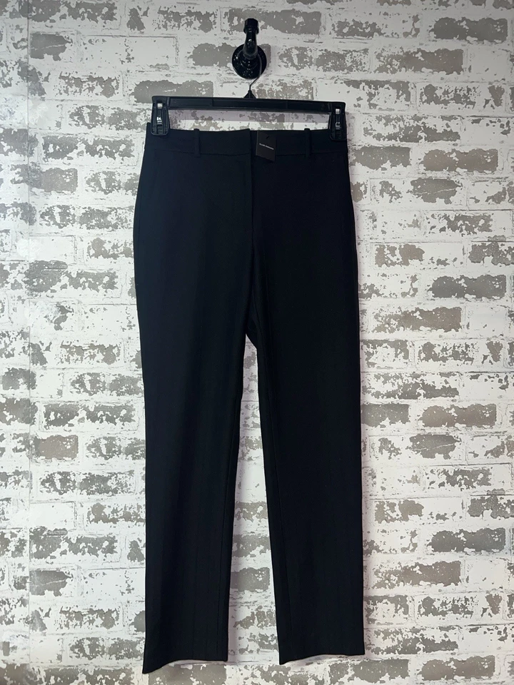¡NUEVO CON ETIQUETAS! Pantalones de jacquard a rayas Club Monaco para mujer - negros talla 0 $198 Foto 2 de 4