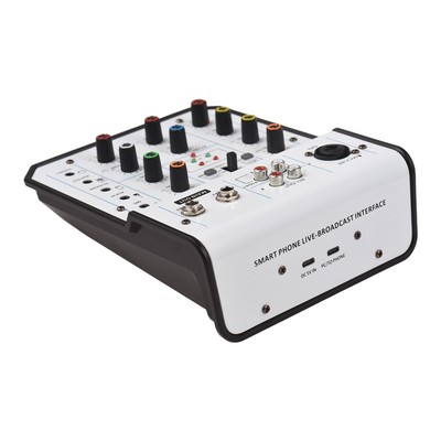Audio Mixer 3-Channel Mixing Console 48V Phantom Power For Home Studio Recording