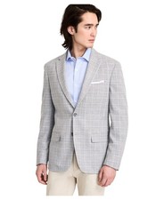 Tommy Hilfiger Mens Modern fit Sport Coat Blazer 46 R Light Grey Plaid