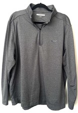 Greg Norman Shark Golf Pullover Men  s XL Gray 1/4 Zip Performance Top