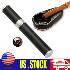 Galiner Ceramic 1CT Cigar Holder Ashtray Travel Humidor Single Cigar Tube Case