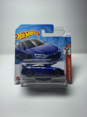 Hot Wheels Tesla Model S Plaid Quarter Mile Heroes Violett 2024 NEW