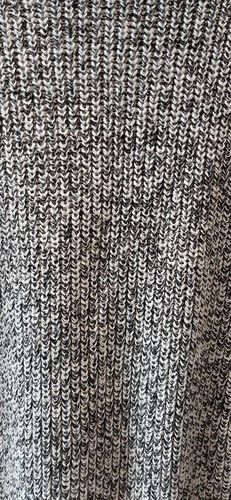 Abercrombie & Fitch Sz S Blk & White Marbled Cowl Turtleneck Knit Tunic Sweater - Picture 4 of 4