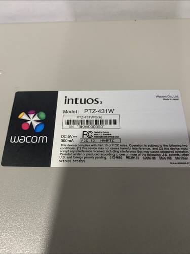 Wacom Intuos3 Professional 4x6 USB Tablet PTZ-431W TABLET ONLY - Photo 6/7