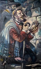 Oil painting Prayer Alexander Litvinov Hand Painting Original Canvas nLitv17