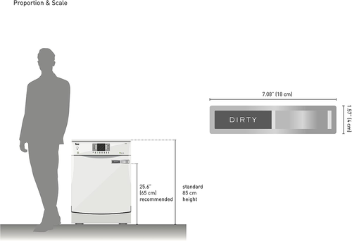 Dishwasher Magnet Clean Dirty Sign, Kubik Letters Premium Stainless Steel Grade - Picture 4 of 12