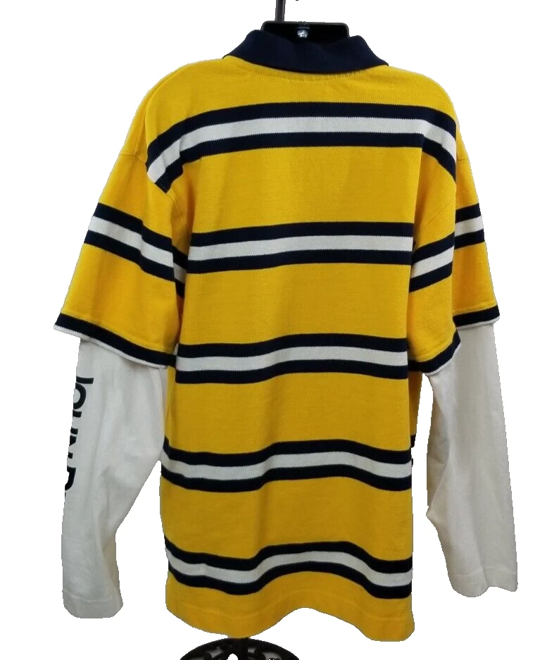 Camisa de manga larga John Deere para niños a rayas azul, amarillo y blanco mediana (10/12) Foto 3 de 4