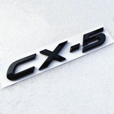Gloss Black CX-5 Rear Trunk Emblem Nameplate – Fits Mazda CX-5 GS GT GX – Painted ABS
