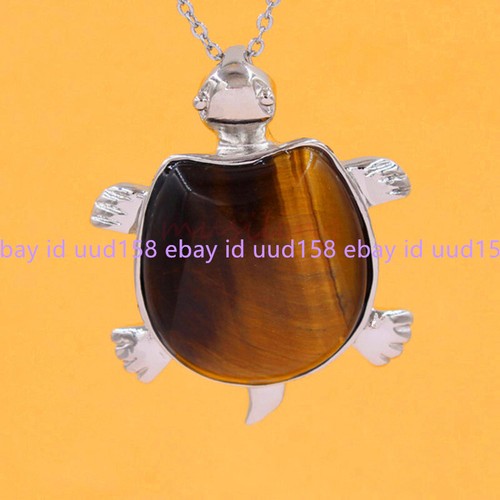 Natural multicolor Green Jade crystal Bead Turtle Gemstone Pendant AAA - Picture 15 of 25