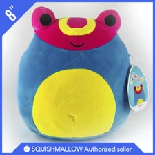 Squishmallow Official Kellytoy Plush Black Light Wamina the Frog 8" NWT